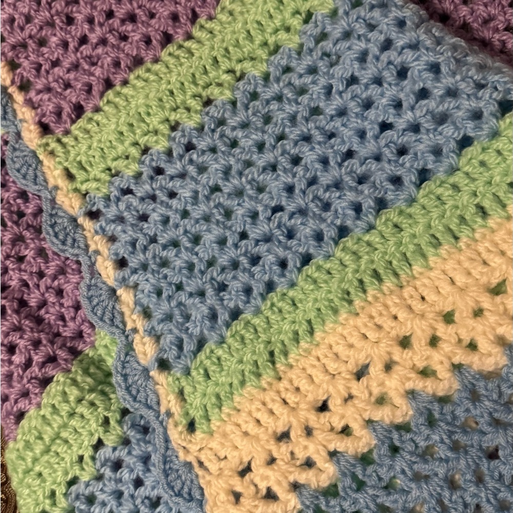 Colorful Crochet Baby Blanket - Picture 3 of 4